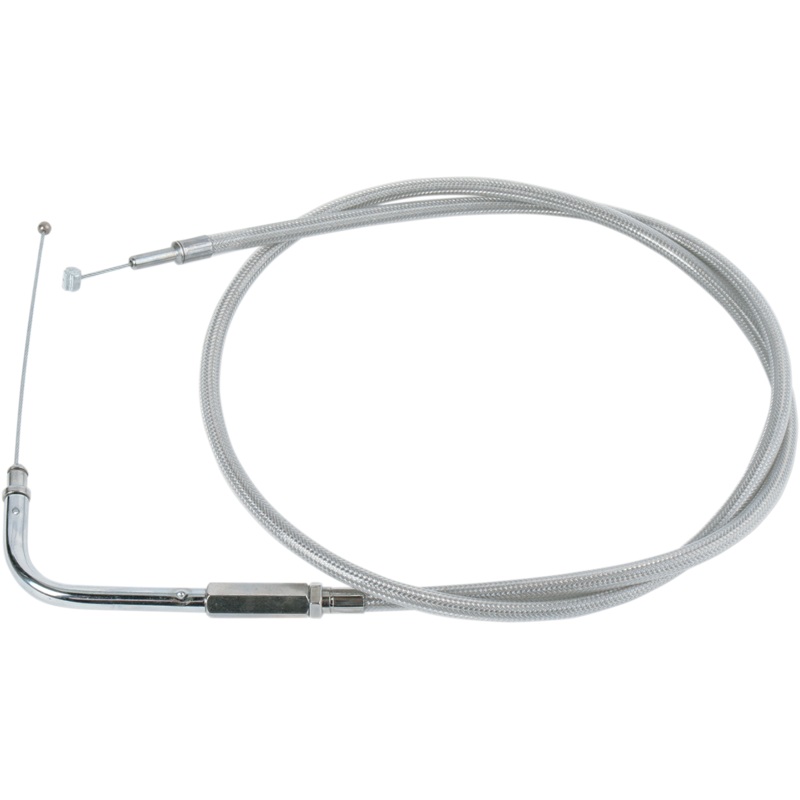 DRAG SPECIALTIES 39-1/2 Braided Throttle Cable Stainless Braided Throttle/Idle Cable