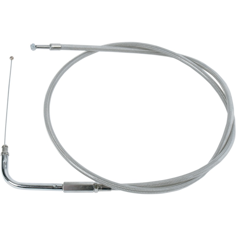 DRAG SPECIALTIES 41 Braided Throttle Cable Stainless Braided Throttle/Idle Cable