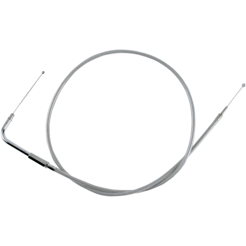 DRAG SPECIALTIES 42-1/2 Braided Throttle Cable Stainless Braided Throttle/Idle Cable
