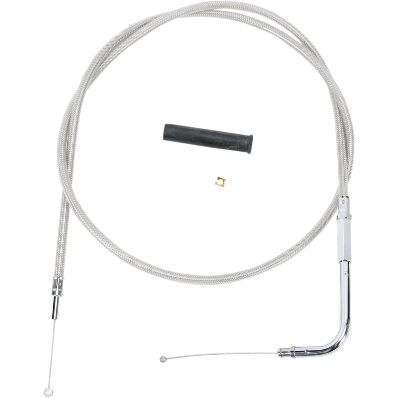 DRAG SPECIALTIES 45 Braided Throttle Cable Stainless Braided Throttle/Idle Cable