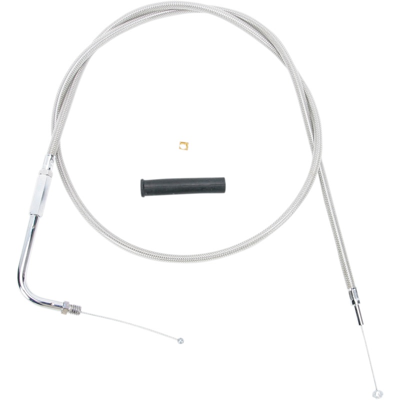 DRAG SPECIALTIES 46 Braided Throttle Cable Stainless Braided Throttle/Idle Cable