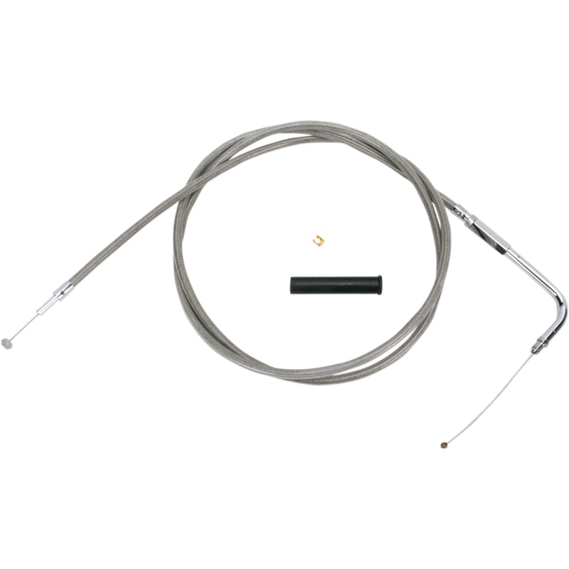 DRAG SPECIALTIES 58 Braided Throttle Cable Stainless Braided Throttle/Idle Cable