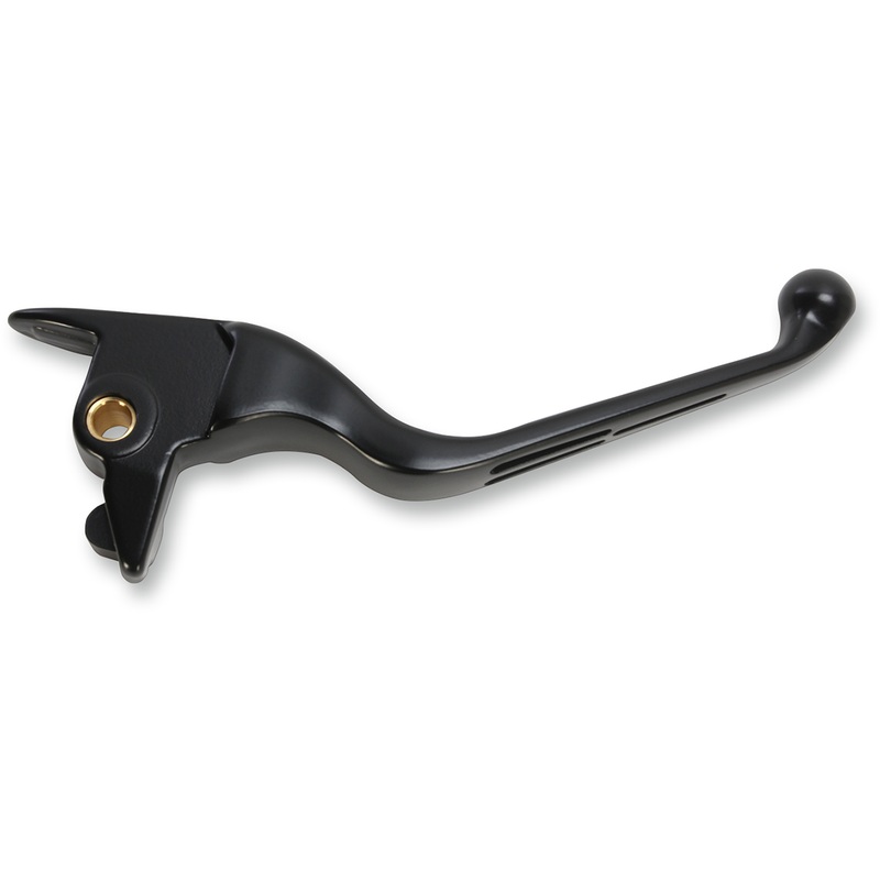 DRAG SPECIALTIES Black Slotted Brake Lever Slotted Wide Blade Replacement Brake Lever