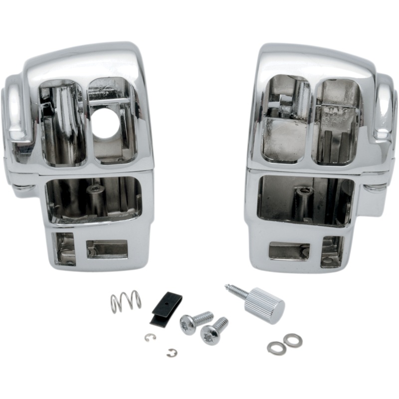 DRAG SPECIALTIES Chrome Radio/Cruise Switch Housing for ’96 – ’07 Handlebar Switch Housing Kit