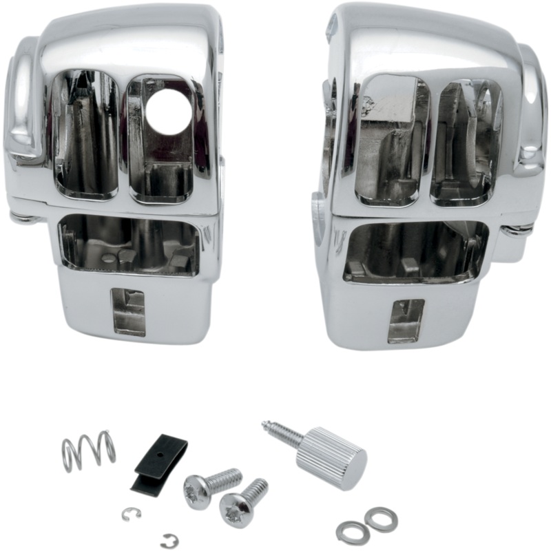 DRAG SPECIALTIES Chrome Radio Switch Housing for ’96 – ’07 Handlebar Switch Housing Kit