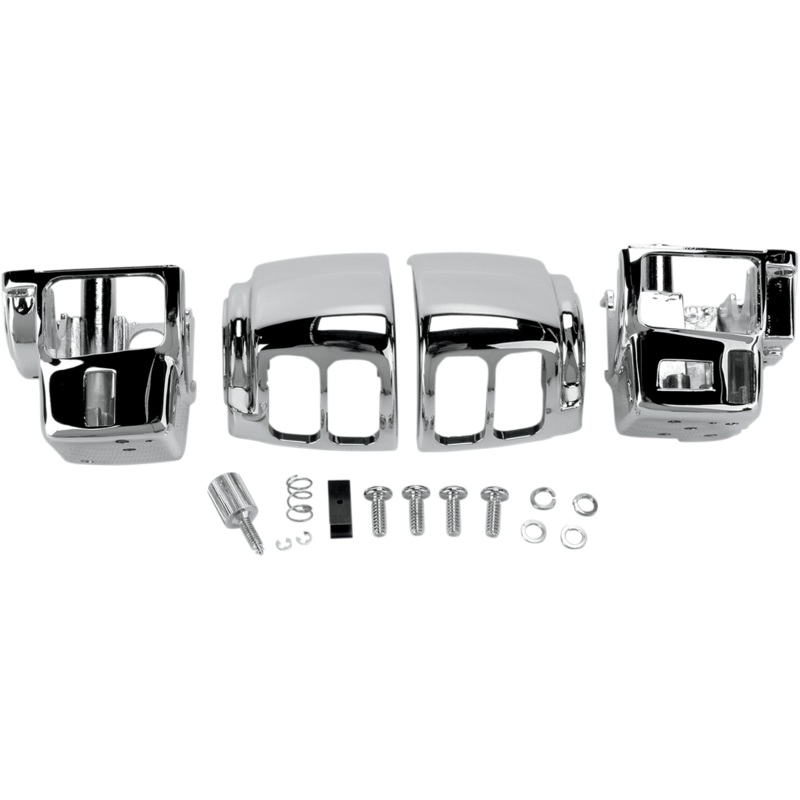 DRAG SPECIALTIES Chrome Switch Housing for ’08 – ’13 FLHX Handlebar Switch Housing Kit