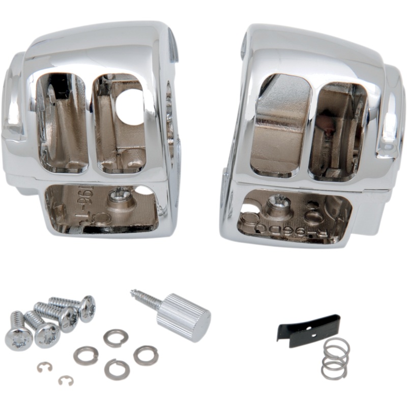 DRAG SPECIALTIES Chrome Switch Housing for ’96 – ’07 FLHR Handlebar Switch Housing Kit
