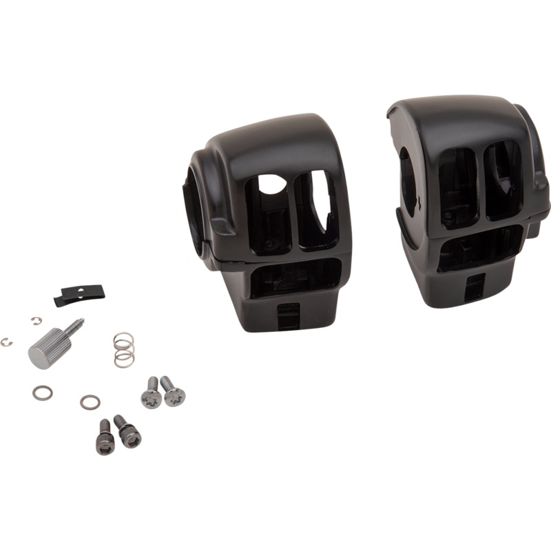 DRAG SPECIALTIES Matte Black Radio Switch Housing for ’08 – ’13 Handlebar Switch Housing Kit