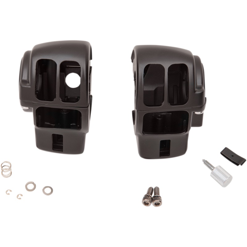 DRAG SPECIALTIES Matte Black Radio Switch Housing for ’96 – ’07 Handlebar Switch Housing Kit