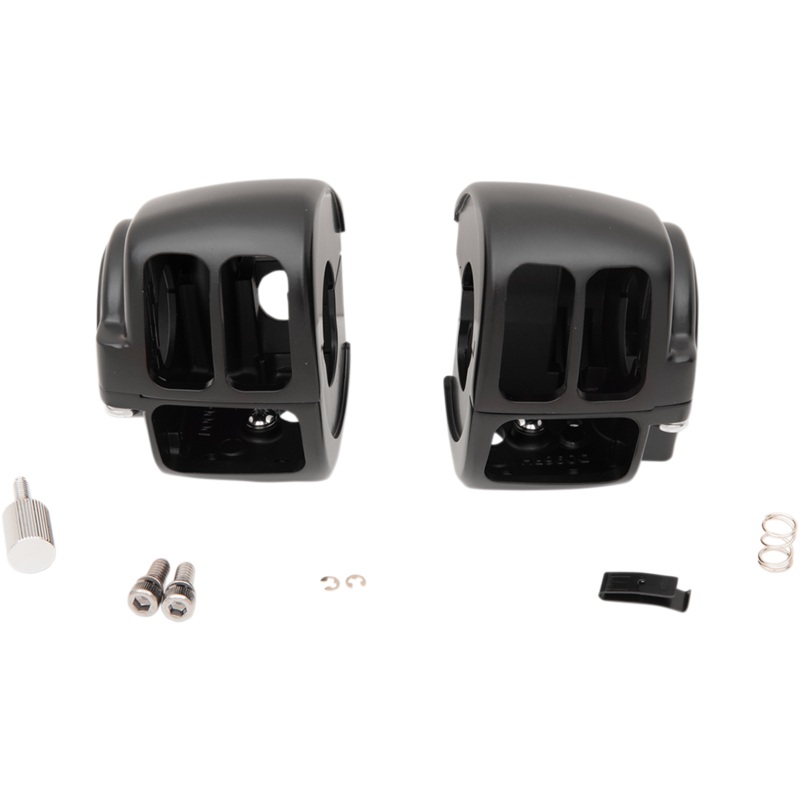 DRAG SPECIALTIES Matte Black Switch Housing for ’96 – ’07 FLHR Handlebar Switch Housing Kit