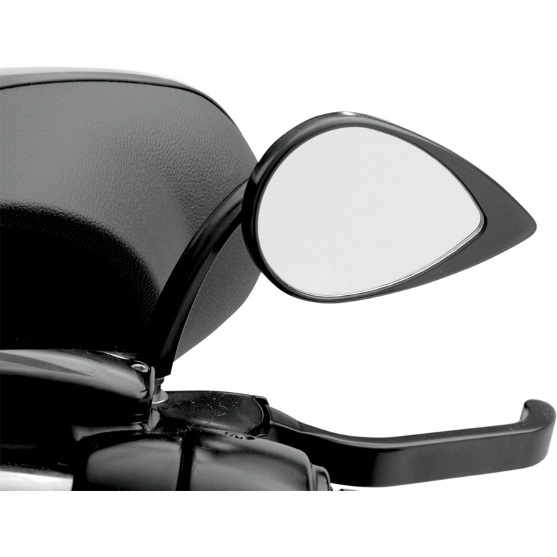 DRAG SPECIALTIES Mirror – Tear Drop – Black – Short Stem Tear Drop Mirror