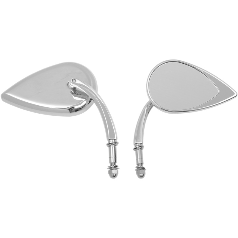 DRAG SPECIALTIES Mirror – Tear Drop – Chrome – Short Stem Tear Drop Mirror