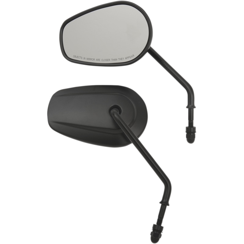 DRAG SPECIALTIES Replacement Mirrors – Long Stem – Black OEM-Style Teardrop Mirror
