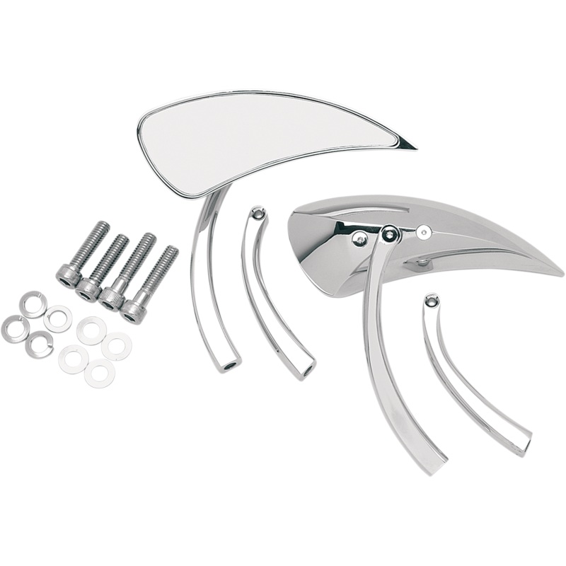 DRAG SPECIALTIES Teardrop Mirror – 2 Stems Teardrop Mirrors