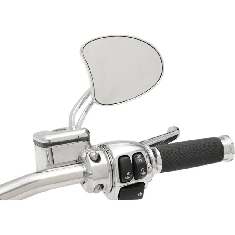 DRAG SPECIALTIES Touring Mirror – Short Stem Touring Mirror with Slotted Stem