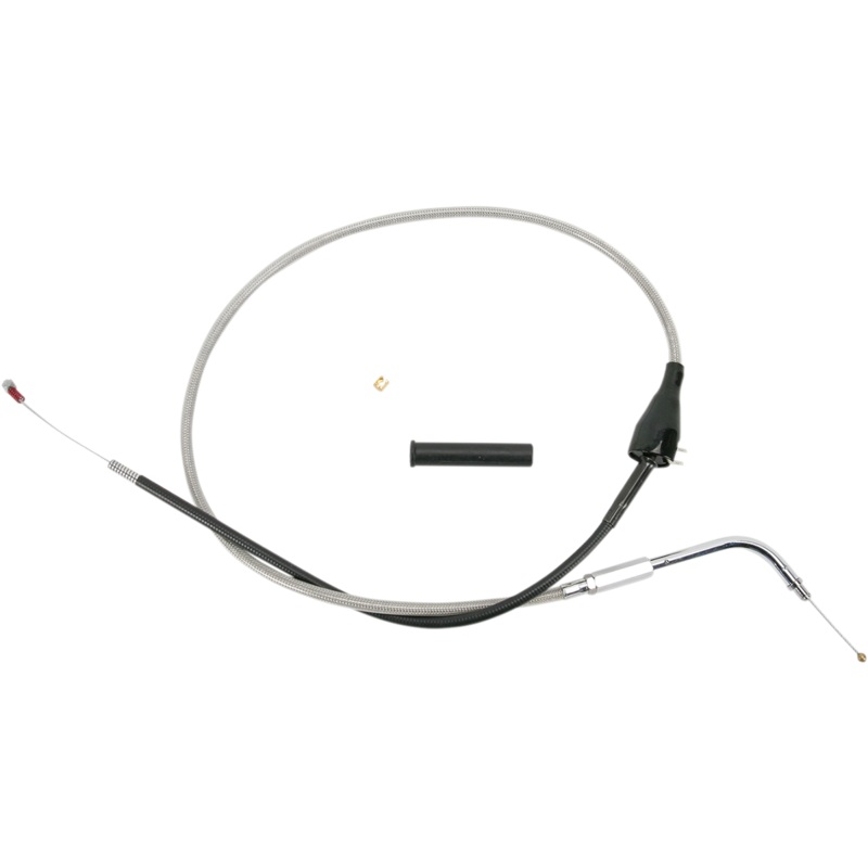 DRAG SPECIALTIES 38 Braided Idle Cable w/ Cruise Stainless Braided Throttle/Idle Cable