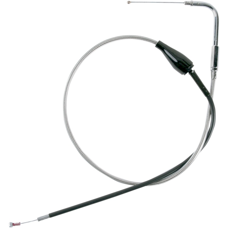 DRAG SPECIALTIES 39 Braided Idle Cable w/ Cruise Stainless Braided Throttle/Idle Cable