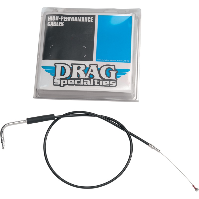 DRAG SPECIALTIES 41-1/2 Vinyl Idle Cable w/ Cruise Black Vinyl Throttle/Idle Cable