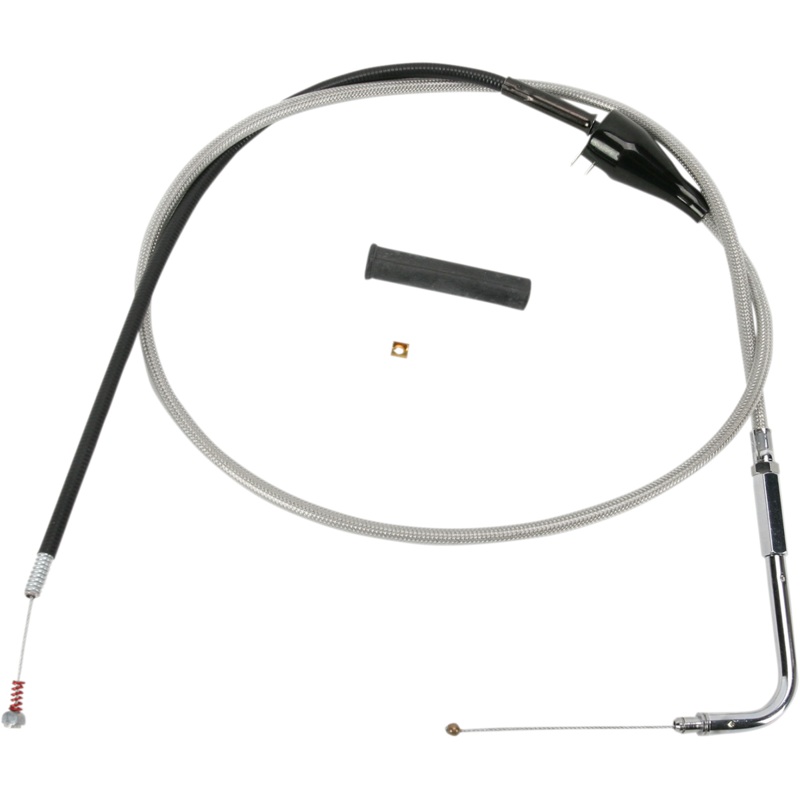 DRAG SPECIALTIES 48 Braided Idle Cable w/ Cruise Stainless Braided Throttle/Idle Cable