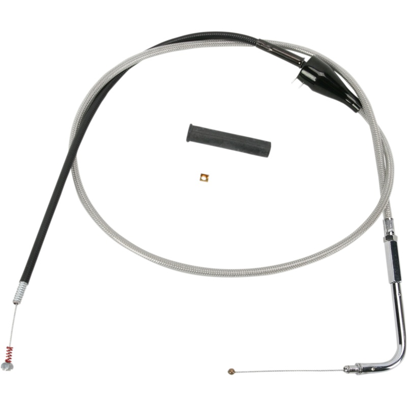 DRAG SPECIALTIES 50 Braided Idle Cable w/ Cruise Stainless Braided Throttle/Idle Cable