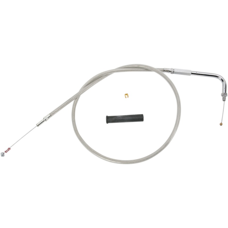 DRAG SPECIALTIES 52 Braided Idle Cable Stainless Braided Throttle/Idle Cable