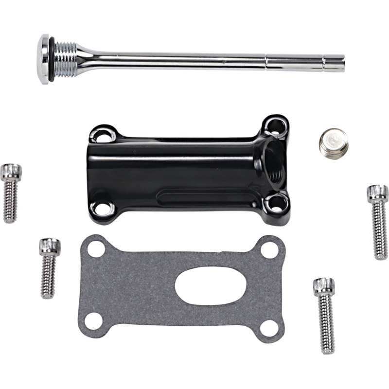 DRAG SPECIALTIES Engine Oil Spout Kit – Black Engine Oil Spout