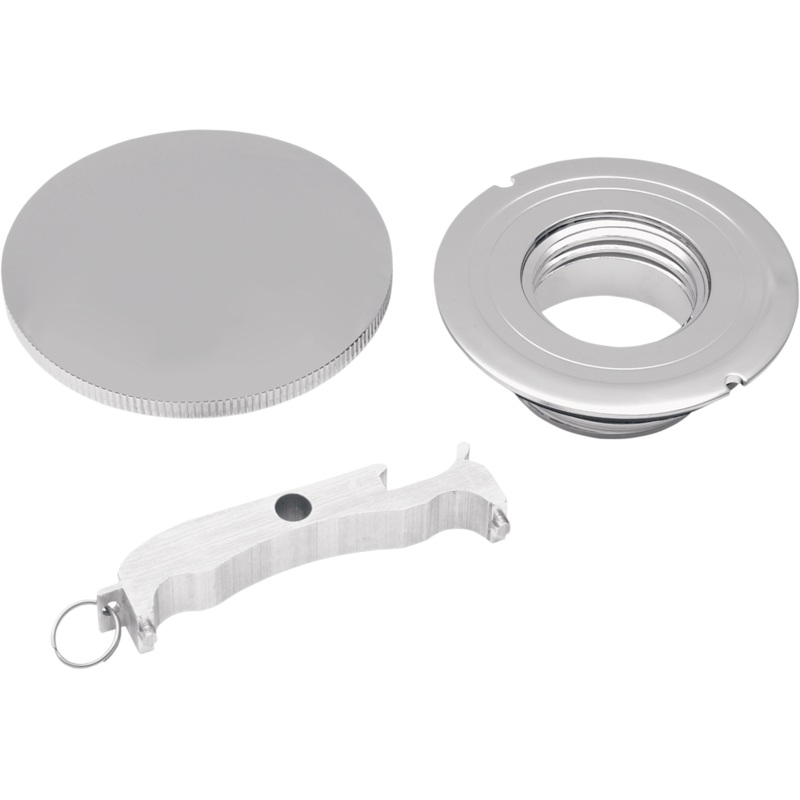 DRAG SPECIALTIES Gas Cap – Left-Hand Thread – Non-Vented Gas Cap with Paint Protectors