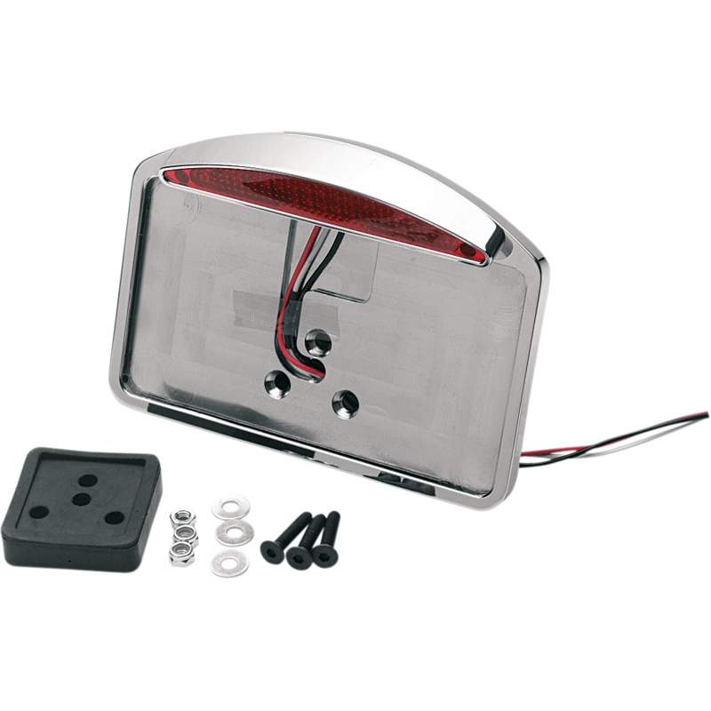 DRAG SPECIALTIES License Plate Mount – Half-Moon LED Half-Moon Taillight/License Plate Mount