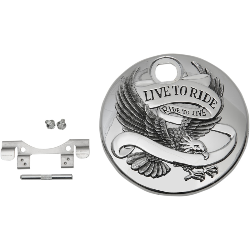 DRAG SPECIALTIES Live to Ride Console Door – Chrome Live to Ride Fuel Console Door