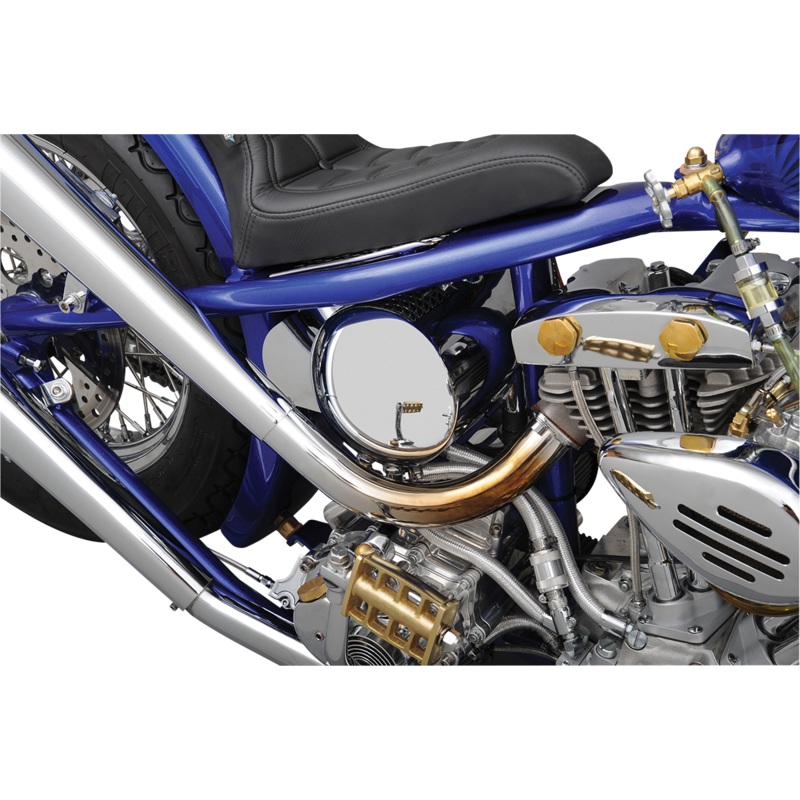 DRAG SPECIALTIES Oil Tanks – Chrome – Domed – Center Fill Custom Oil Tank