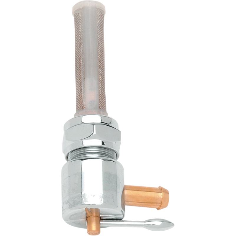 DRAG SPECIALTIES Petcock – Chrome – Round – Forward Fuel Petcock