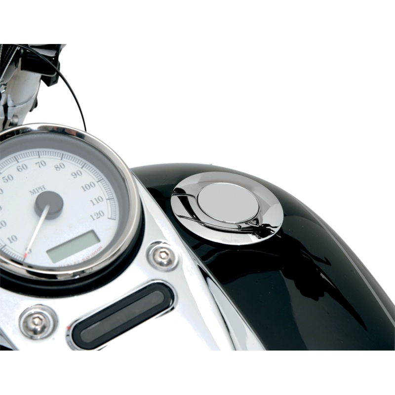 DRAG SPECIALTIES Pop-Up Gas Filler- Chrome – Right Side – Vented Pop-Up Gas Filler and Fuel Level Cap  Vented, Standard