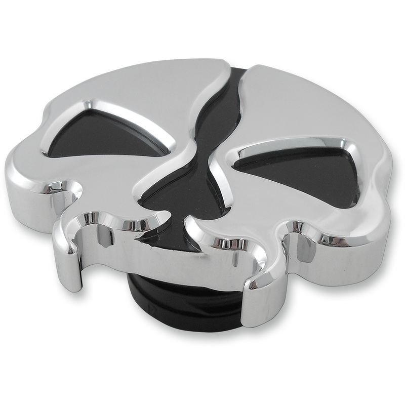 DRAG SPECIALTIES Split Skull Gas Cap – Chrome – Non-Vented Split Skull Gas Cap  Non-Vented
