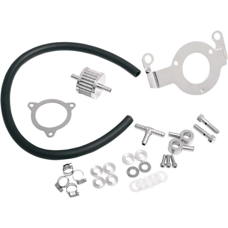 DRAG SPECIALTIES Bracket Air Cleaner with/Breather 08-16FL Crankcase Breather/Support Bracket Kit