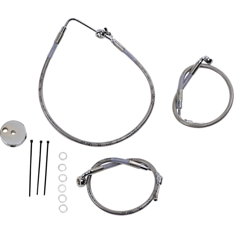 DRAG SPECIALTIES Brake Line – Front – FXDL ’96-’00 Stainless Steel Brake Line Kit