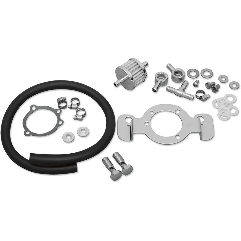 DRAG SPECIALTIES Mount Air Cleaner with/Breather 07-17XL Crankcase Breather/Support Bracket Kit