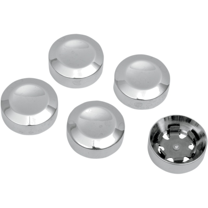 DRAG SPECIALTIES Rear Pulley Bolt Cover – Chrome Rear Pulley Bolt Covers