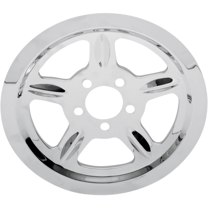 DRAG SPECIALTIES Rear Pulley Insert – XL ’04-’20 Chrome Outer Rear Pulley Insert