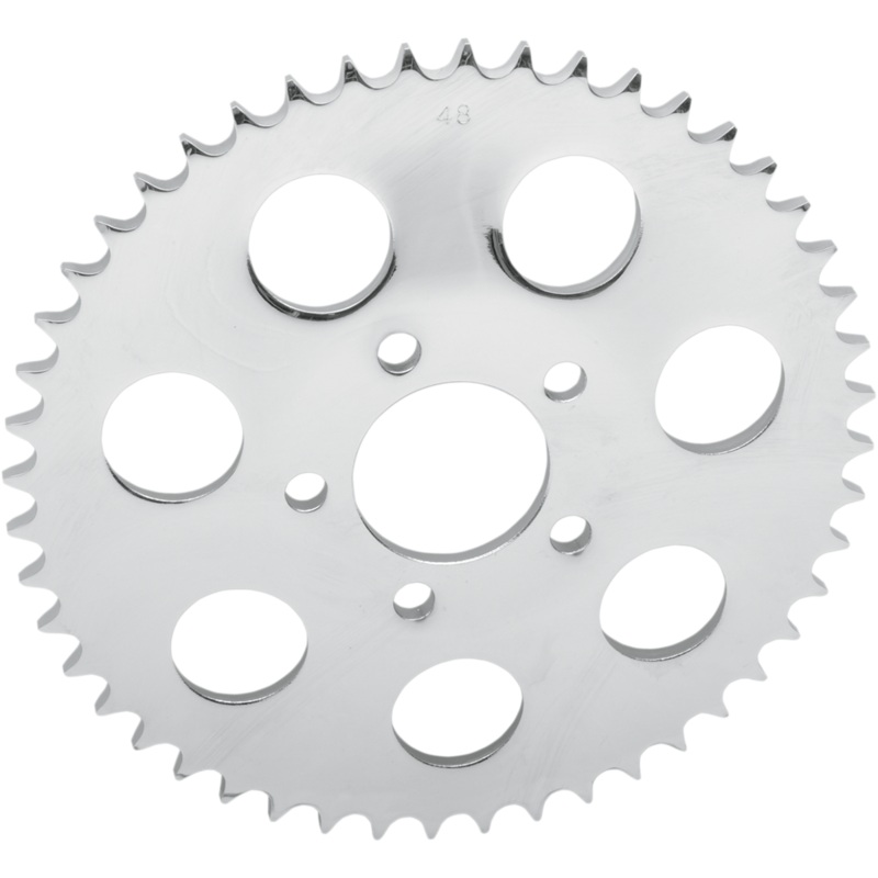 DRAG SPECIALTIES Rear Sprocket – Chrome – Dished –  46-Tooth 530 Chain Conversion Rear Sprocket