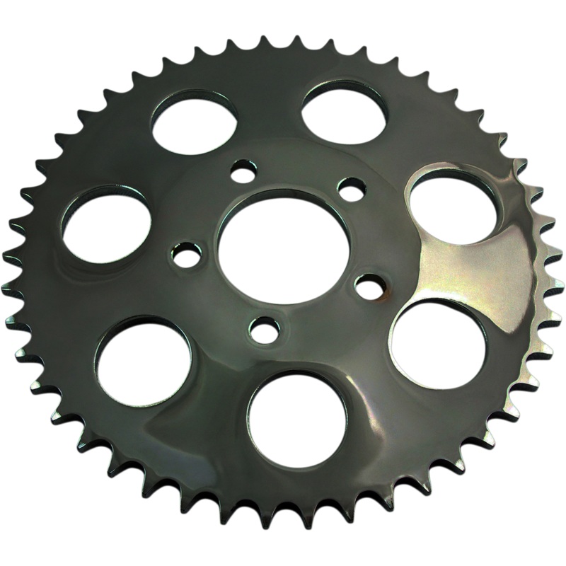 DRAG SPECIALTIES Rear Sprocket – Gloss Black – Dished – 48-Tooth 530 Chain Conversion Rear Sprocket