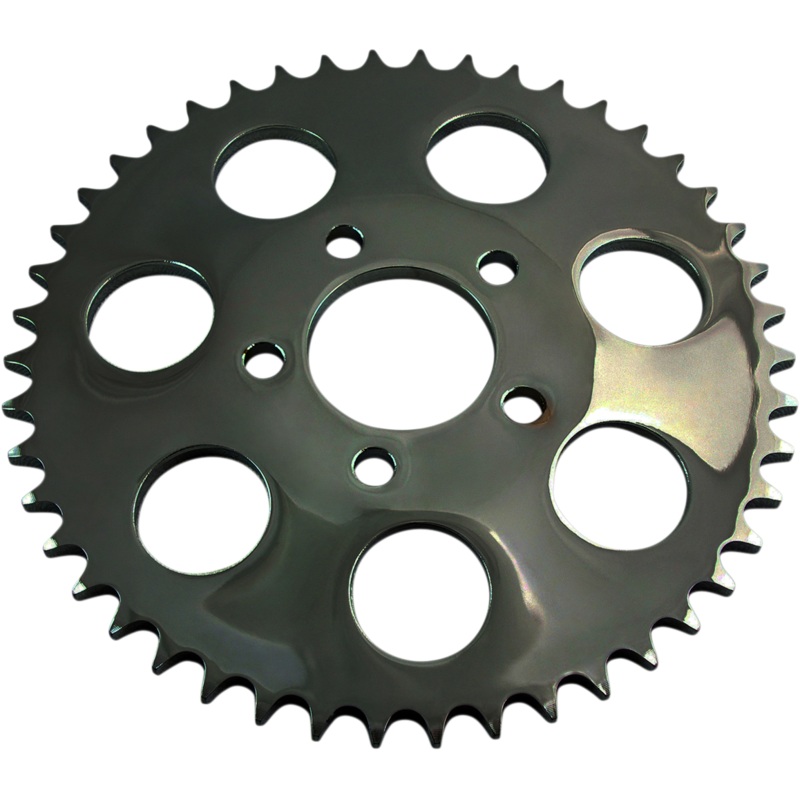 DRAG SPECIALTIES Rear Sprocket – Gloss Black – Dished – 51-Tooth 530 Chain Conversion Rear Sprocket
