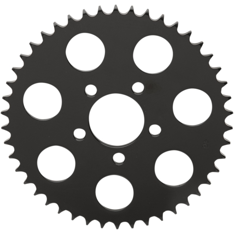 DRAG SPECIALTIES Rear Sprocket – Gloss Black – Flat –  46-Tooth 530 Chain Conversion Rear Sprocket