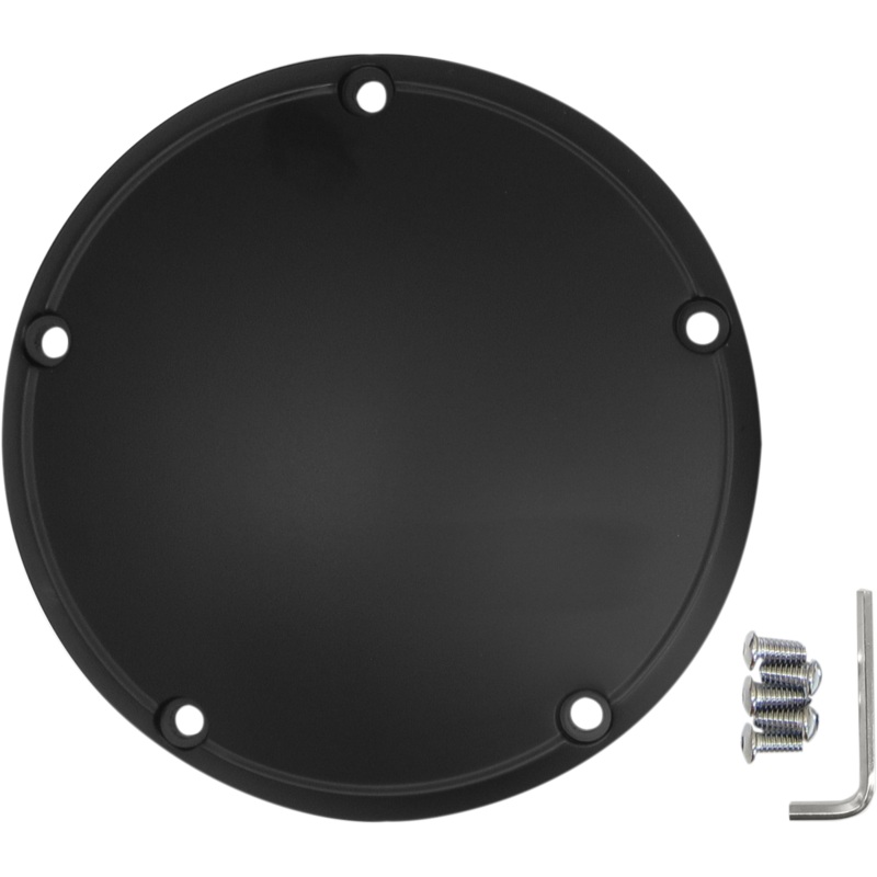 DRAG SPECIALTIES Satin Black Derby Cover Derby Cover