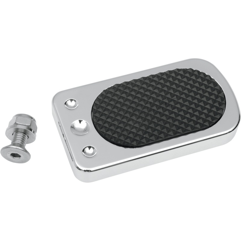 DRAG SPECIALTIES Chrome Brake Pedal Pad – ’83-’18 FL Brake Pedal Cover