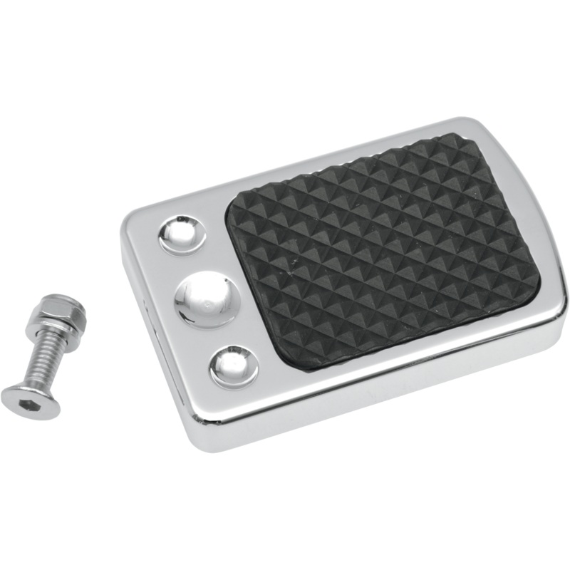 DRAG SPECIALTIES Chrome Brake Pedal Pad – ’84-’10 Softail Brake Pedal Cover
