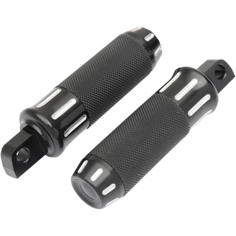 DRAG SPECIALTIES Custom Footpegs – Black Cut Custom Footpegs
