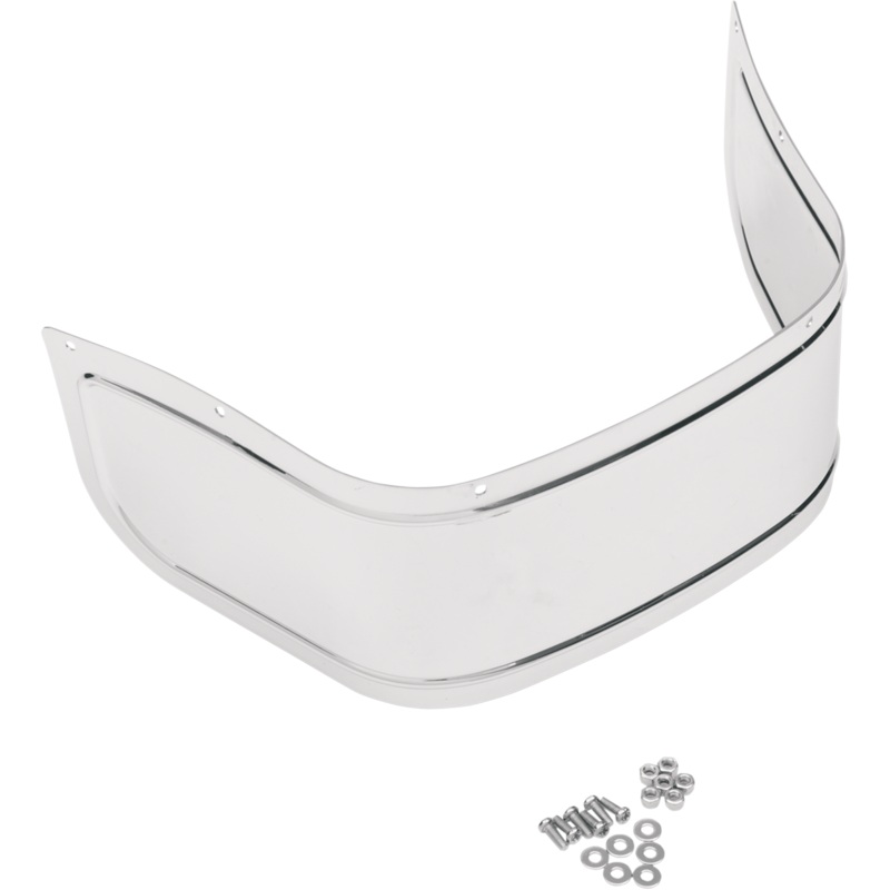 DRAG SPECIALTIES Front Fender Skirt – Chrome – Smooth Chrome Plated Steel Front Fender Skirt  Smooth