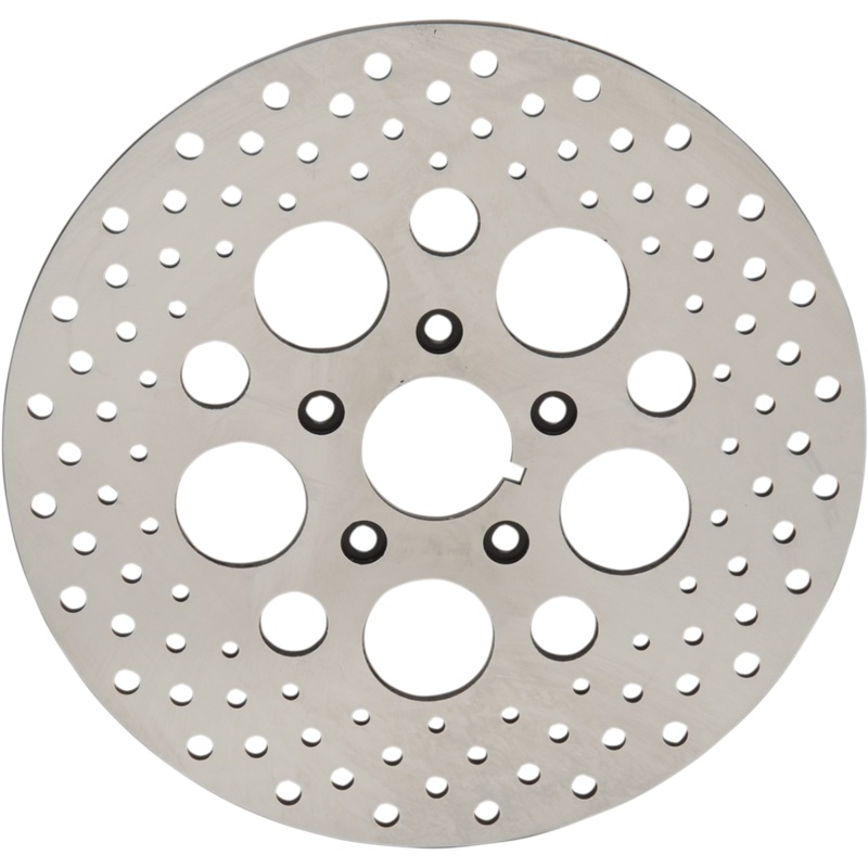 DRAG SPECIALTIES Front Rotor – 11.5 Stainless Steel Drilled Brake Rotor