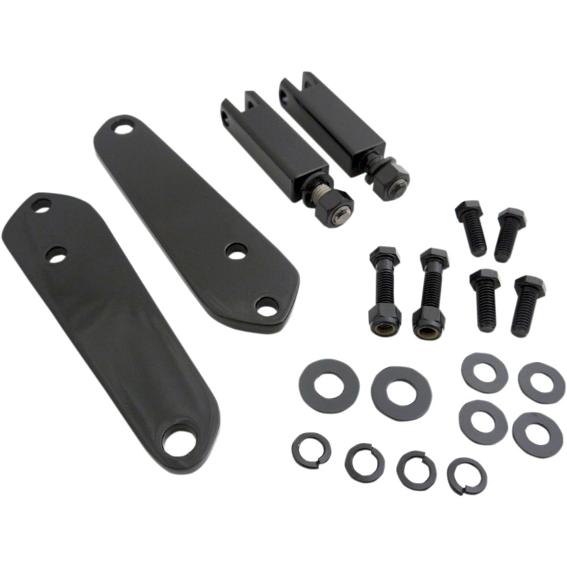 DRAG SPECIALTIES Highway Peg Mount – Black – FXD Front Mount Highway Bar Kit
