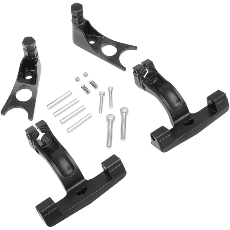 DRAG SPECIALTIES Passenger Floorboard Mount – Black – FLST Passenger Floorboard Mount Kit